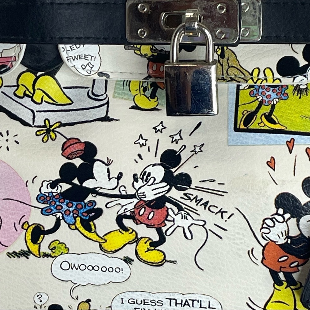 Disney Mickey Mouse Comic Print Handbag Shoulder bag. Used. Rare. - Picture 3 of 14